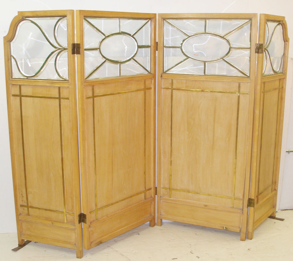 Modern 4 Fold Screen Maple