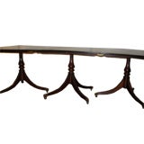 Regency Style mahogany triple pedestal dining table