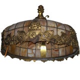 Stained glass dome fixture