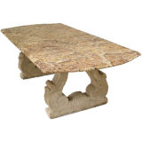 Italian Neo-Classical Style Rectangular Marble Center Table