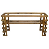 Oak Geometric Console Skyscaper Design