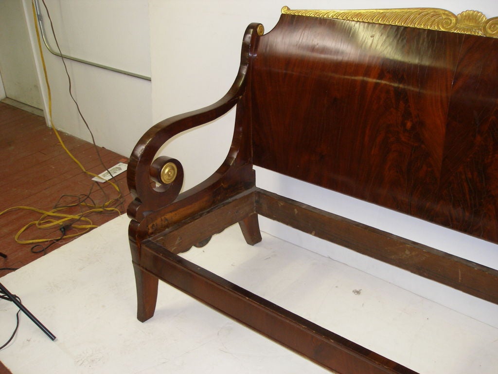 Russian  Empire Mahogany and Parcel Gilt Settee
