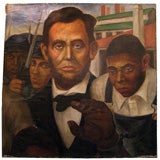 Vintage Eitaro Ishigaki OC Painting of Lincoln