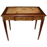 Louis XVI Style Gilt-Metal Mounted Walnut Bureau Plat