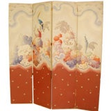 Vintage Handpainted Room Divider
