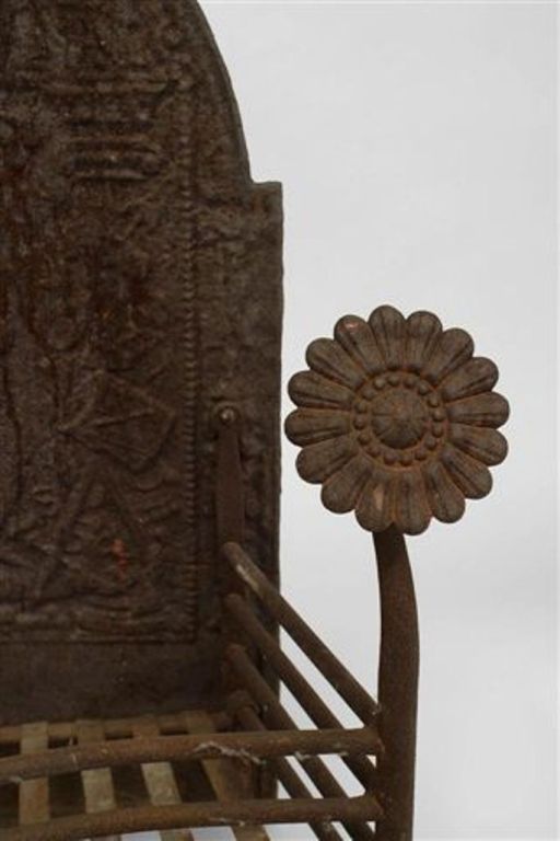 French Victorian Wrought Iron Fire Grate