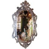 Vintage Venetian Cartouche Form Mirror "Bagas"