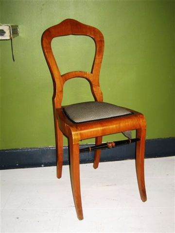 Pair of Walnut Biedermeier Chairs