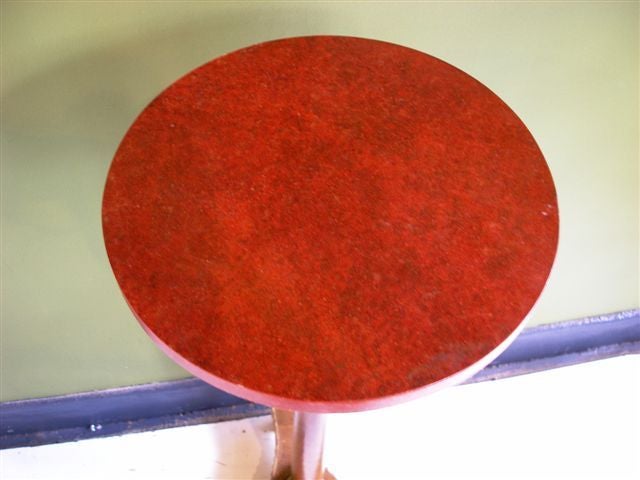 Pair of Faux Marble Pedestals on Gilt Bases