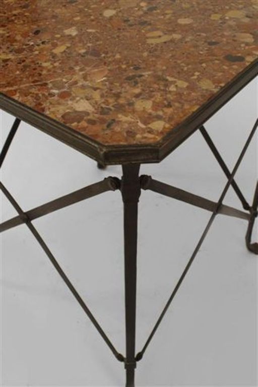 French Directoire Style Square Gueridon End Table In Good Condition For Sale In New York, NY