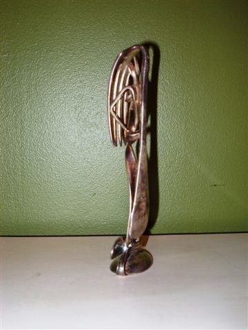 Three Silver Abstract Figures(Created from Flatware) 1