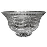 Vintage Crystal Punch Bowl in Garland Form