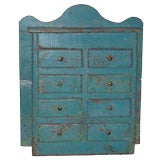 Antique Blue Eight Drawer Spice Cabinet
