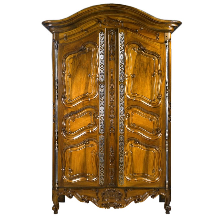 French, Late 18th Century, Fruitwood, Provençal Armoire For Sale
