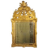 Antique French Régence, Gilded, Provençal Mirror