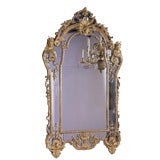 Antique French Régence Period, Giltwood Mirror