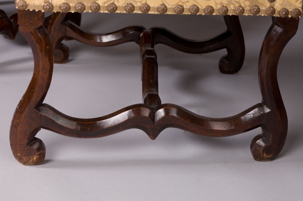 A fine pair of French Louis XIV period, carved, walnut fauteuils from the Ile de France region.<br />
<br />
Vetted Antique Shows/Fairs<br />
Palm Beach | America’s International Fine Art and Antiques Fair, West Palm Beach, FL, 2007<br />
<br
