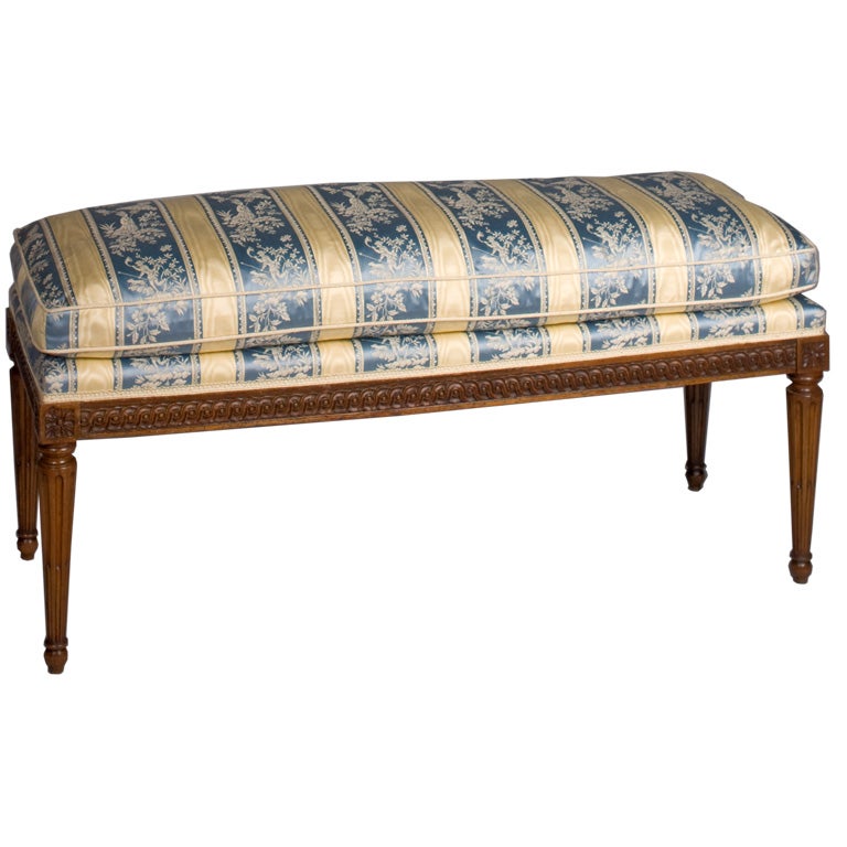 French Louis XVI Period, Beechwood Banquette For Sale