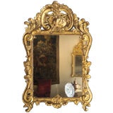 Antique French Louis XV Period, Giltwood, Provençal Mirror