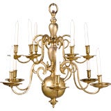 Used Two Dutch Baroque, Brass Chandeliers