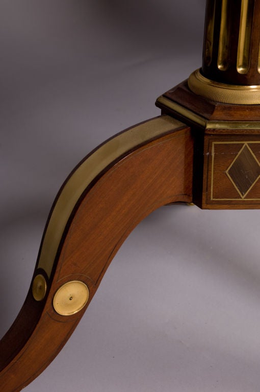 French Late Louis XVI, Mahogany Guéridon “A Double Plateau”