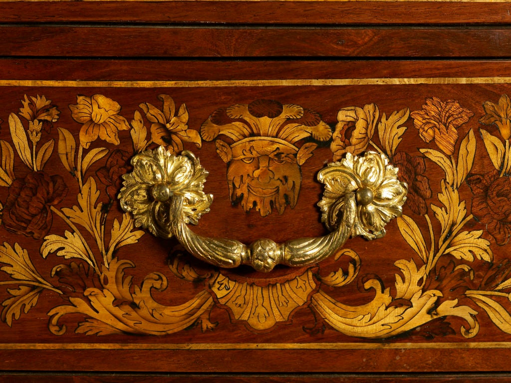 French Louis XIV Period, Marquetry Commode 4