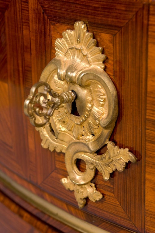 French Louis XV Period, Marquetry Commode Stamped, 