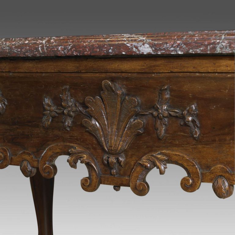 French Louis XV Period, Walnut Console Table