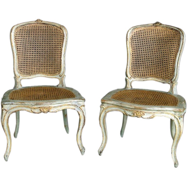 French Louis XV, Beechwood Side Chairs For Sale