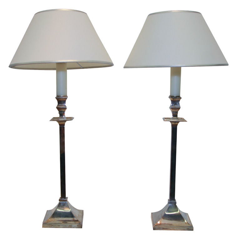 Silver Candlestick Lamps