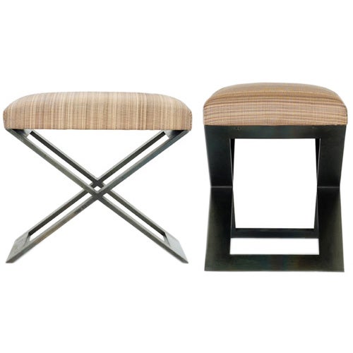 Metal XBase Stool For Sale at 1stDibs