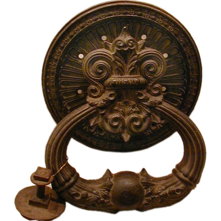 19th Century French Bronze Door Knocker For Sale at 1stDibs
