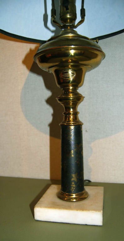 The Argand lamp was invented and patented in the late 18th century by Aime Argand, and was in high demand as it burned much brighter than the traditional oil lamp. A later well known manufacturer of these lamps was Christian Cornelius in