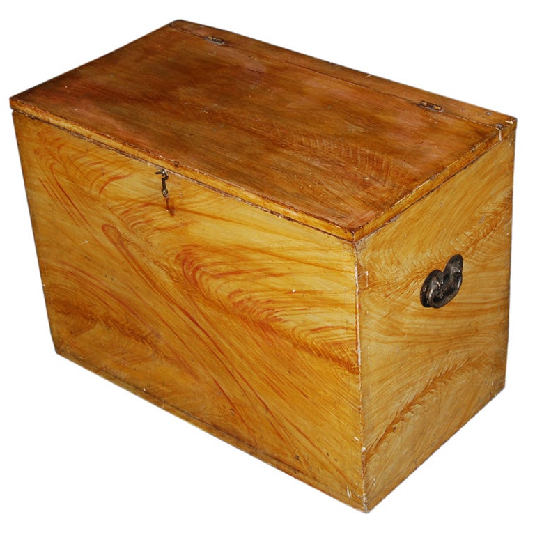 Grain Painted Storage Box circa 1870