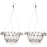 Late 19th Century Pair of Wire Hanging Baskets