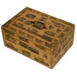 Antique Nautical Print Stamped Box, circa 1840