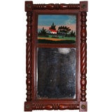 Mirror with Eglomisé Painting, circa 1840