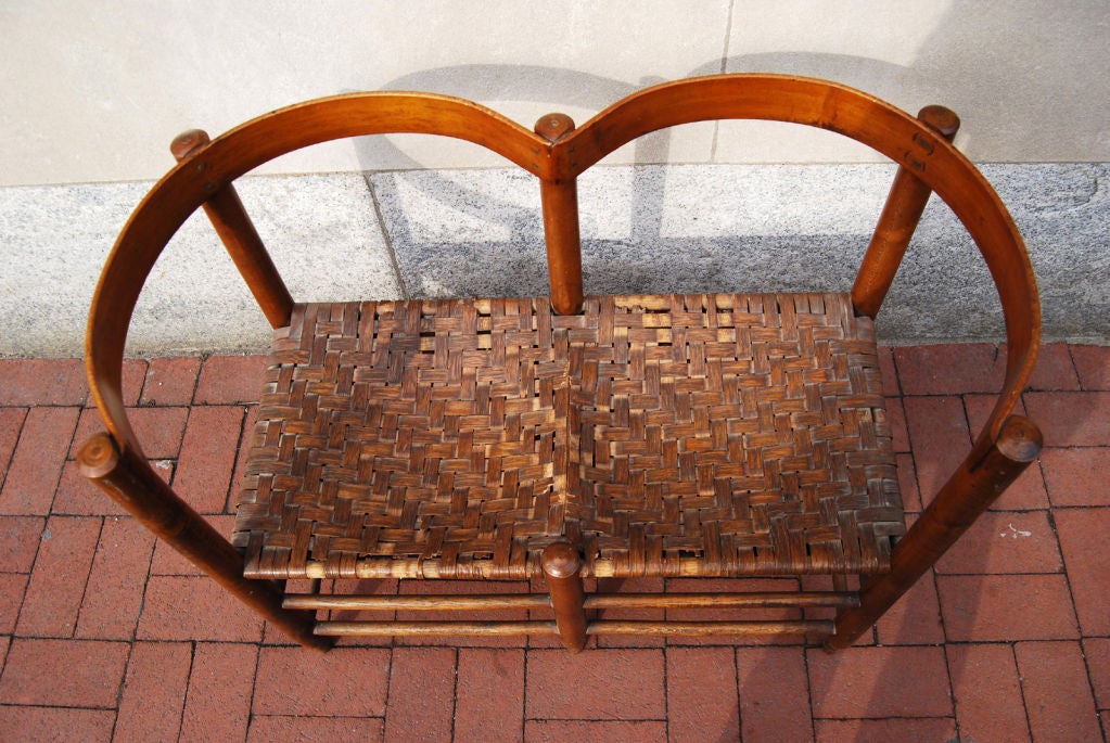 American Mid 19th Century Bent Wood Wagon Seat