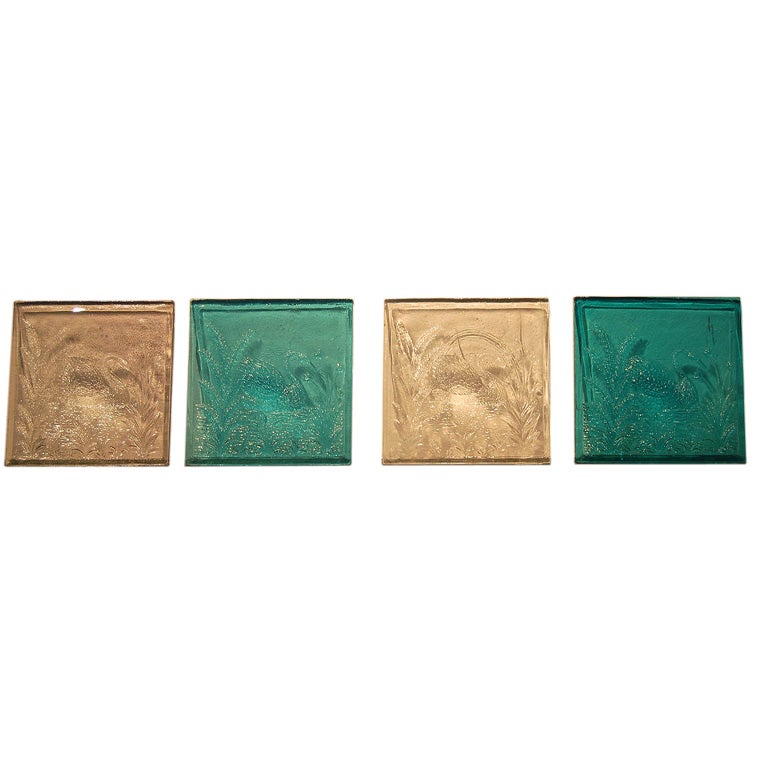 Pressed Glass Tiles, circa 1900