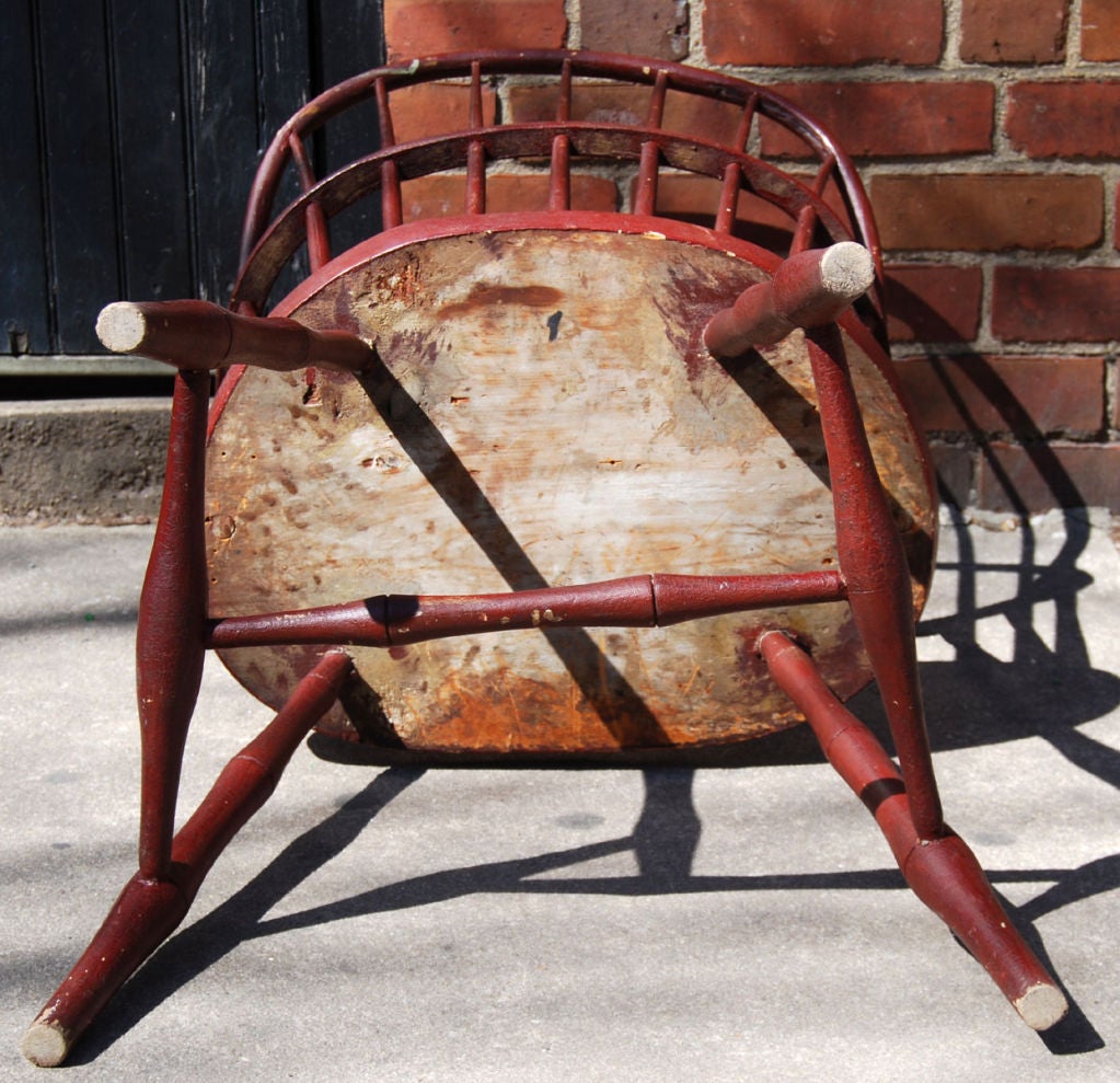 Wood Late 18th Century Painted Windsor Arm Chair