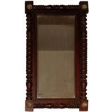 Antique Federal Half-Spindle Mirror, circa 1830