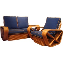Settee and matching armchair by Paul Frankl