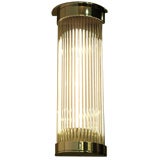 Glass rod/chrome waterfall sconce