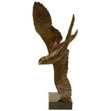 Vintage Bronze Hawk by Thomas Dickson