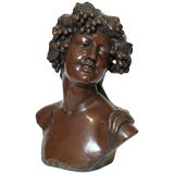 Bronze clad terracotta figure by Jef Lembeaux