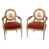 Pair of Gilt armchairs in the Louis XVI style