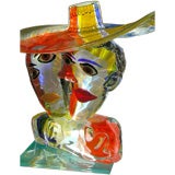 Murano sculptured glass ... a homage to Picasso by Walter Furlan