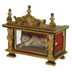 Antique Spanish Reliquary and Baby Jesus