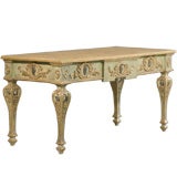 Venetian Painted And Parcel Gilt Console Table