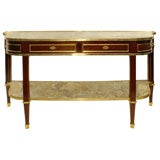 Marble And Mahogany Console